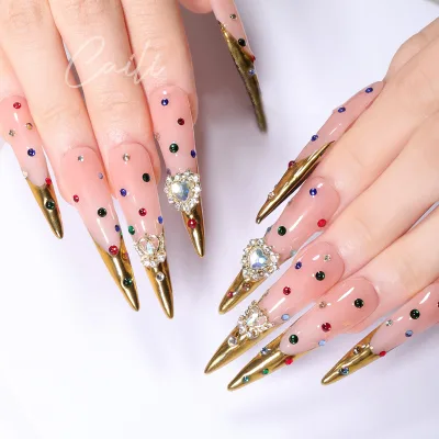 Caili 30G Rhinestones Glue Nail Gel Poloish for Manicure Transparent Nail Art Sticky Carving Glue