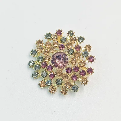 Shinning Dandelion brooch Beautiful Crystal Flower Brooch Hollowed Flower love Brooches for Women