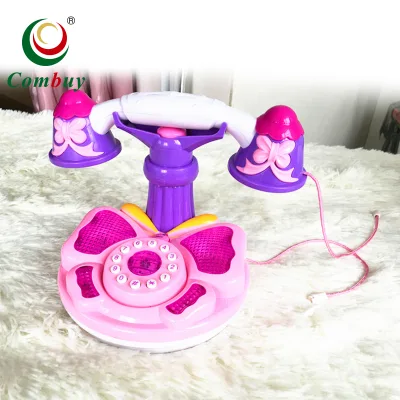 Butterfly pink Landline Phone Music Telephone Toy for Girls