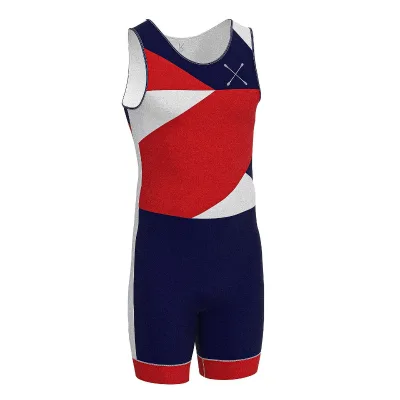 Mens Rowing Suit Manufacturer Breathable Fabric Sublimation Print logo Sleeveless Quick Dry Custom Team Rowing Racing Suits