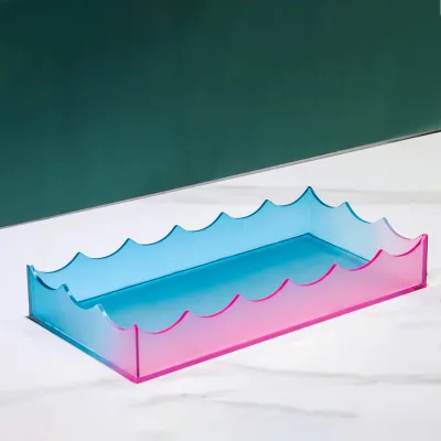 Wholesale Mixed Color Acrylic Tray Wholesale Jewelry  Key Storage for Office Home