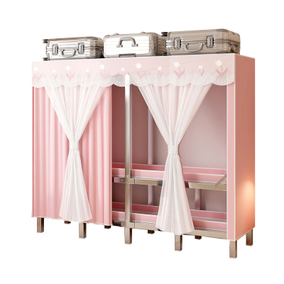 Hot Sellers in China Bedroom Armoire Portable Collapsible Steel Frame Fabric Armoire Open and Ready to Use Closet