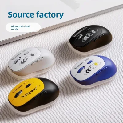 Dual/Bluetooth Wireless Mouse Ergonomic Silent Gaming Mouse 2.4Ghz 1600DPI Optical with Long Battery Life for PC Desktop Laptop