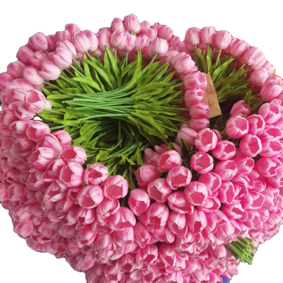Decorative Tulips Flower Artificial Flowers Single Stem in Bud Tulip for Wedding Party Office Home  Decoration Party Event Decor
