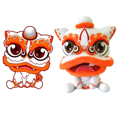 Chinese Popular Plush Animal Toys Lion Dance Plush Toys Stuffed Animal for Kids