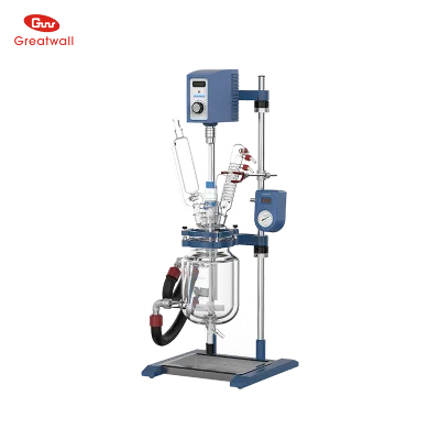 New Reaction Kettle High Quality 2L Desktop Jacketed Chemical Glass Reactor PLC Engine Motor for Food Beverage Factory