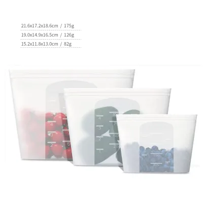 Reusable Eco-Friendly Durable Silicone Multifunction Travel Food Storage Bags with Custom Logo BPA Free Food Safe 3-6L Capacity