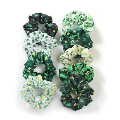 St Patrick Day Accessories St Patrick's Day Hair Scrunchies