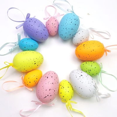 Easter Colorful Plastic Eggs Simulation Bird Eggs Pigeon Eggs Holiday Decoration