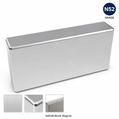 Customized Super Strong Sintered NdFeB Permanent Block Magnet N35-N52 Neodymium Rectangular Industrial Use Motor Generator OEM