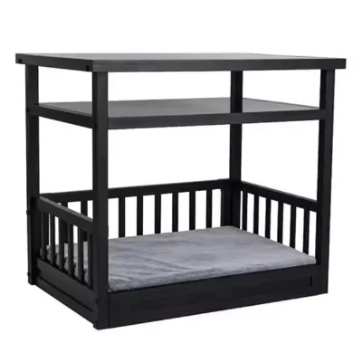 Modern Wood Pet Bed Luxury Breathable Cozy Sleeping Sofa Furniture for Dogs Cats Washable Cushion Mat