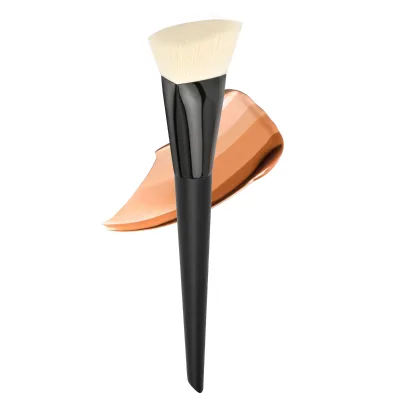 High Quality Unique clear Handle Makeup Foundation Brush Acrylic Cosmetic Triangle Foundation Brush