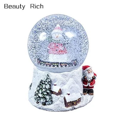 Musical Snow Globe Snowman Festive Decoration | Wind up & Play | 11cm X 10cm X 15cm