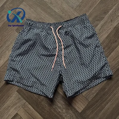 Eco Friendly Recycled Polyester Casual Swim Trunks for Men Quick Dry Comfortable Anti-UV Breathable Beachwear Loose Fit