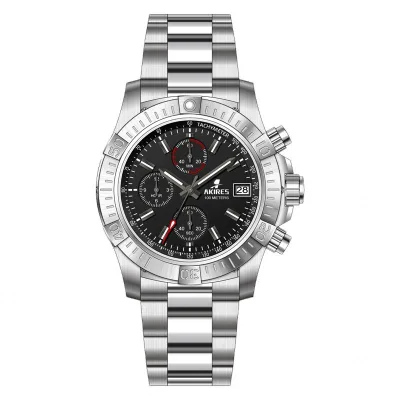 Men's Stainless Steel Analog Quartz Wristwatch Sport Sapphire Crystal Waterproof 40mm Dial Diameter Quartz Watches