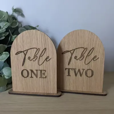 Wedding Ornament Table Number Wooden Sign Wedding Wooden Wedding Table Number Base