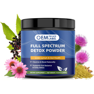 OEM 29-in-1 Full Spectrum Detox Powder for Liver, Lymphatic, Colon & Gut Support Weight Management