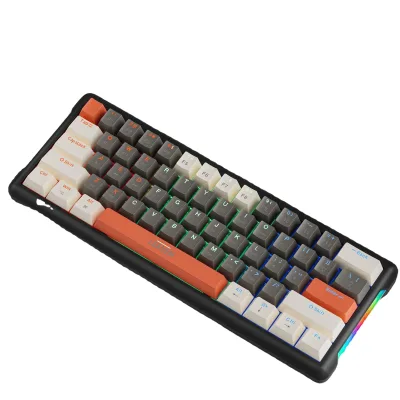 LEAVEN K610 Third Mock 61-Key RGB Wired Mechanical Keyboard USB-C New Customized Hot Plug Game E-sports Laptop Keyboard