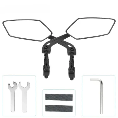 360 Degree Cycling Mirror Electric Bike Scooter Motorcycle Handlebar Mount Metal Bracket Bicycle Rearview Mirror Back Side View