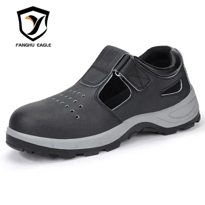 Classic Anti-smash and Stab-proof Steel Head Safety Shoes Two-layer Cowhide Breathable Safety Shoes
