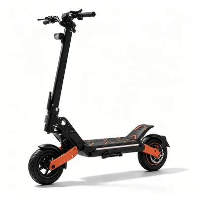Foldable Off Road E-Scooter 1200W Motor 48V 18Ah Battery Full Shock Absorption 10 Inch Tire High Speed Adult Electric Scooter