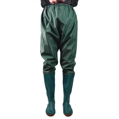 Ultralight Waterproof PVC Rubber Wading Pants Underwater Catch Fish Non-slip High Tube Rain Boots Outdoor Fishing Hunting Pants