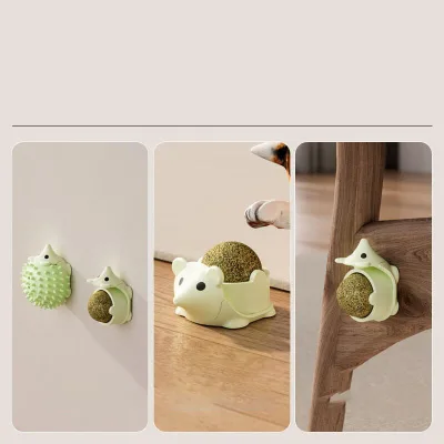 Wholesale Custom Hedgehog Catnip Ball, Interactive Cat Teeth Cleaning Toy with Mint, Durable Plastic Chew Toy for Boredom Relief