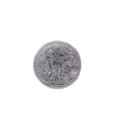 Push Pins Tacks, Clear Plastic Head, Steel Point, 200pcs/box