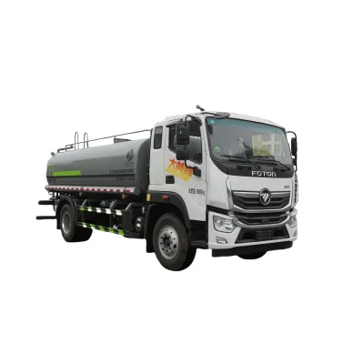 China New Foton 15m³ 15000L 6 Cylinder Engine Yuchai 245hp High Pressure Water Tank Sprinkler Truck for Sale