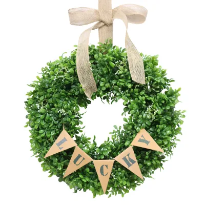 Harvest Festival Wreaths Autumn Bow Decoration Wreaths Door Hanging Wreaths-Rattan Material New Year & Easter