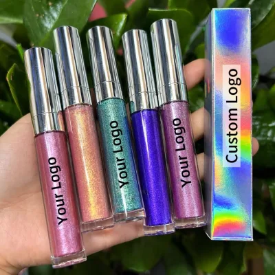 Private Label Wholesale Vegan Liquid Eyeshadow High Pigment Metallic Shimmer Waterproof Brightening Liquid Eye Shadow