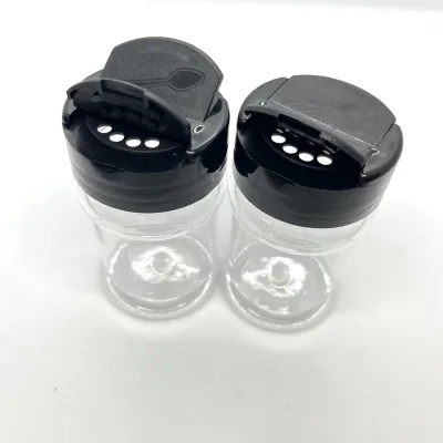 60 ml Empty Plastic Container with Double Flip Lid and Liner for Pepper Powder