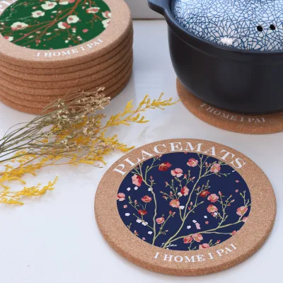 Thick Cork Coaster Set Kitchen Heat Resistant Cork Board Place Mat Hot Pots Pans Kettles Dishes Hot Pads Holder