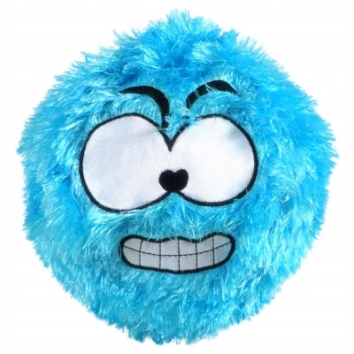 Crazy Face Fabric Covered Fuzzy Ball 16"