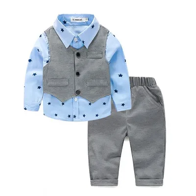Infant Baby Boys Night Suit Party Suit Three Pieces With Long Sleeve of Newborn Clothing Online Shopping