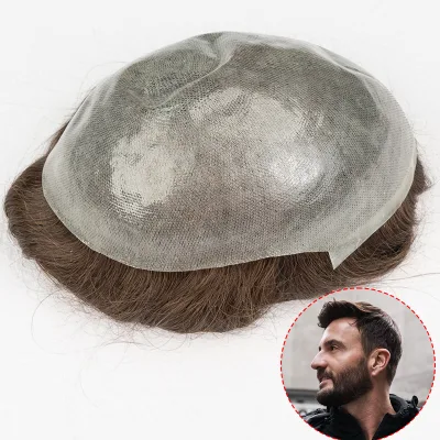 2022 Hot High Quality Men 100% Virgin Man Hair Wig Natural Human Hair Toupee for Men Afro