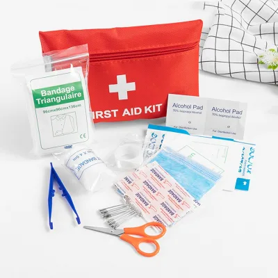12 Pcs Car Self-driving Emergency Kit Travel Kit First Aid Bag Portable Survival Kit Field