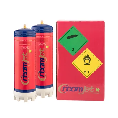 Creamjet Custom wholesale 4pack/box Whipped Cream Bonbonne Gaz N2/CO2 Dessert Tools Gas Cylinder