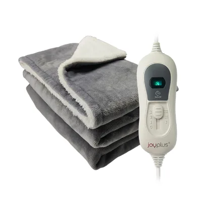 Wholesale Cheap Multi Colors Warm Electric Throw Heated Blanket for Winter VDE Plug