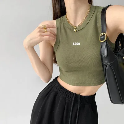 Custom Female High Street Tank Tops Girls Cropped Tops Slim Fashion Women Sexy Y2K Tank Tops