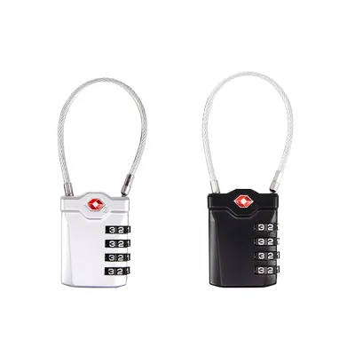 TSA Approved Resettable 4-Digit Combination Chrome Finish Zinc Alloy Padlocks for Travel Luggage Suitcases and Bags