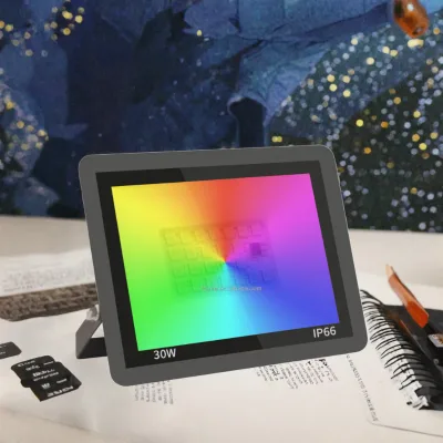 Smart RGB Floodlight Mobile APP Garden Villa Landscape Stage Lighting Projection RGB Floodlight