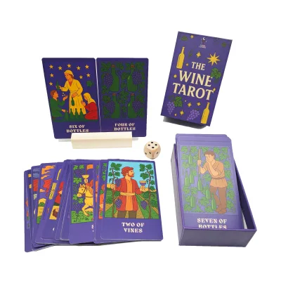Printed Wine Tarot Manufacturer custom Paper Tarot Cards Games Card Deck with Box