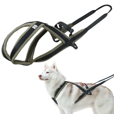 Multi-functional Comfortable Padded Nylon Dog Pulling Harness Dog Sledding  Comfortable Dog Pulling Harness