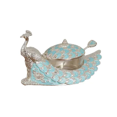 Golden Fruit Bowl Hotel KTV Service Kitchenware Dinnerware Use Trays - New European Metal Swan Candy Fruit Bowl Snack Dish