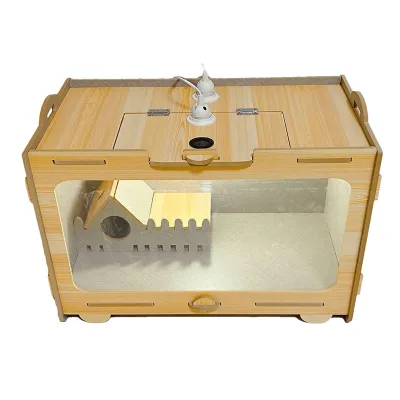Warm-Box Solid Pattern Breeding Incubator for Quail Hamster Hedgehog Parrot Reptile Birds Breathable Brood Cabinet Cages