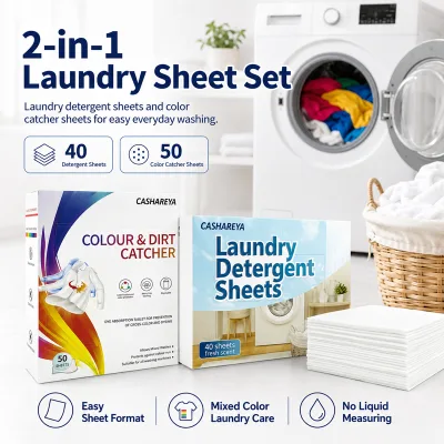 Factory Wholesale Disposable Anti Dye for Fabric Protection Super Concentrated Fresh Scent 2-in-1 Laundry Detergent