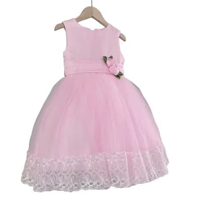 2025 New Factory Retail Girls Dress Baby Girls Dresses in pink Color