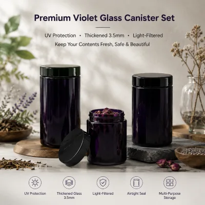 Small Mini UV Glass Jars 5g 5ml Sample Size Dark Glass Jars Custom Logo Silk Printing for Beauty Salon Retail Packaging