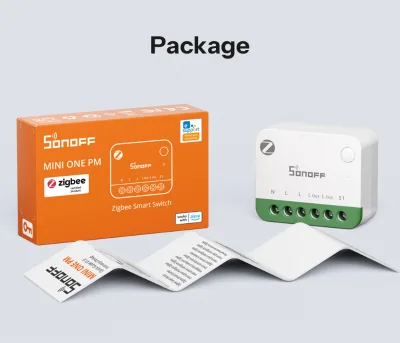 For Sonoff MINI-ZB1GSP MINI ONE PM Zigbee Smart Switch 16A Max Energy Electricity Bill Tracking Load App Control for Home Matter